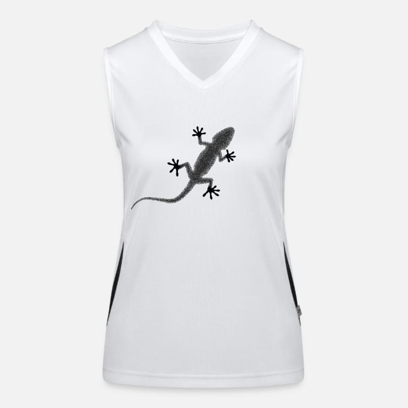 Geckos Funktionelles Kontrast-Tank Top für Frauen
