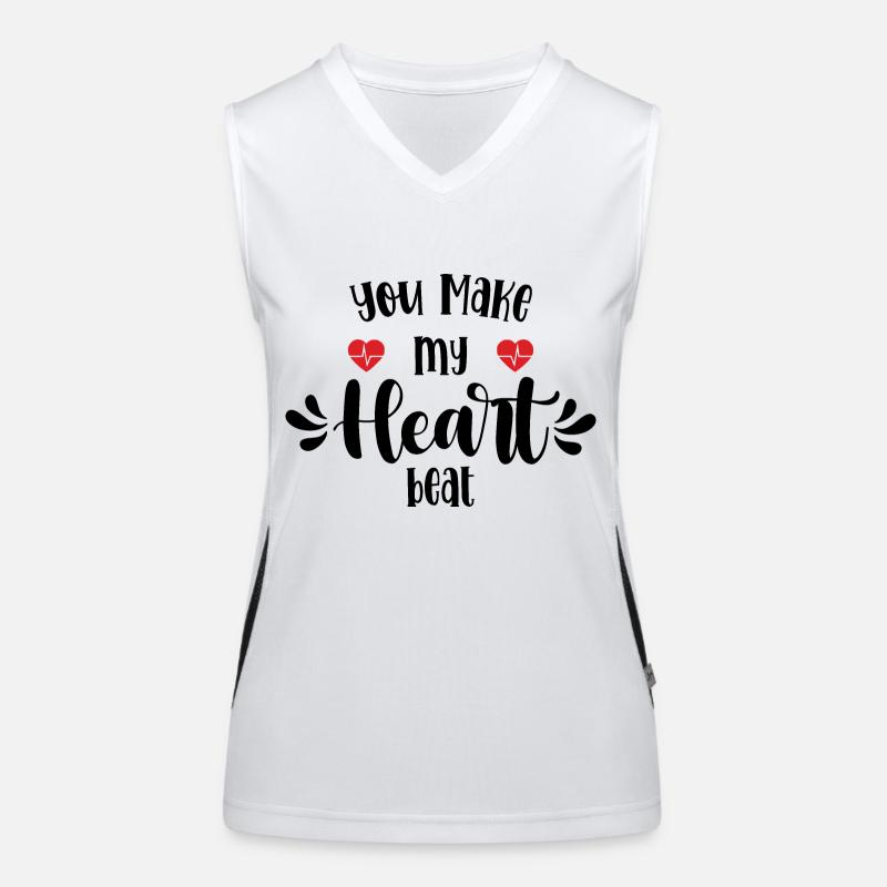 You Make My Heart Beat Débardeur respirant contrasté Femme