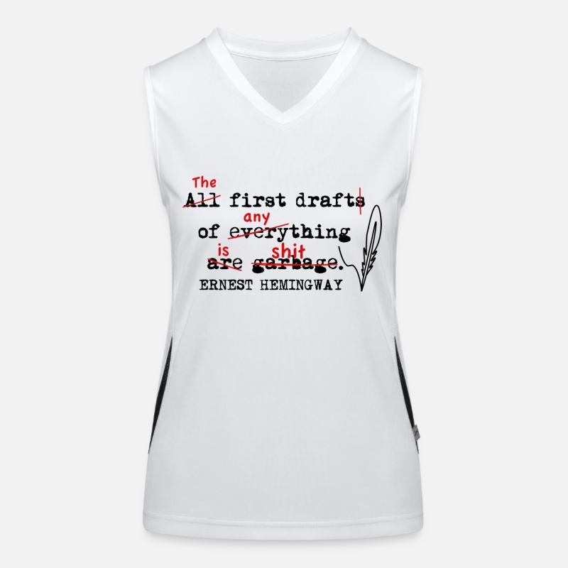 Le premier brouillon est shit author citation writer Débardeur respirant contrasté Femme