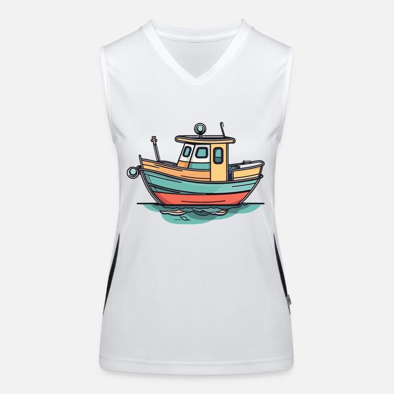 Bateau Débardeur respirant contrasté Femme