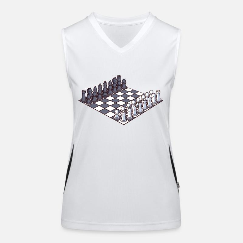 Boardgame Chess Backgammon Game Night Women's Functional Contrast Tank Top