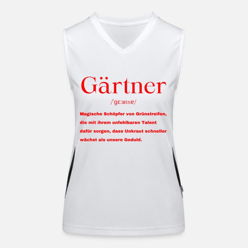 Gärtner Definition Funktionelles Kontrast-Tank Top für Frauen