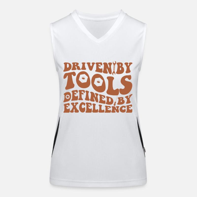 DRIVEN BY TOOLS DEFINED BY EXCELLENCE Women's Functional Contrast Tank Top