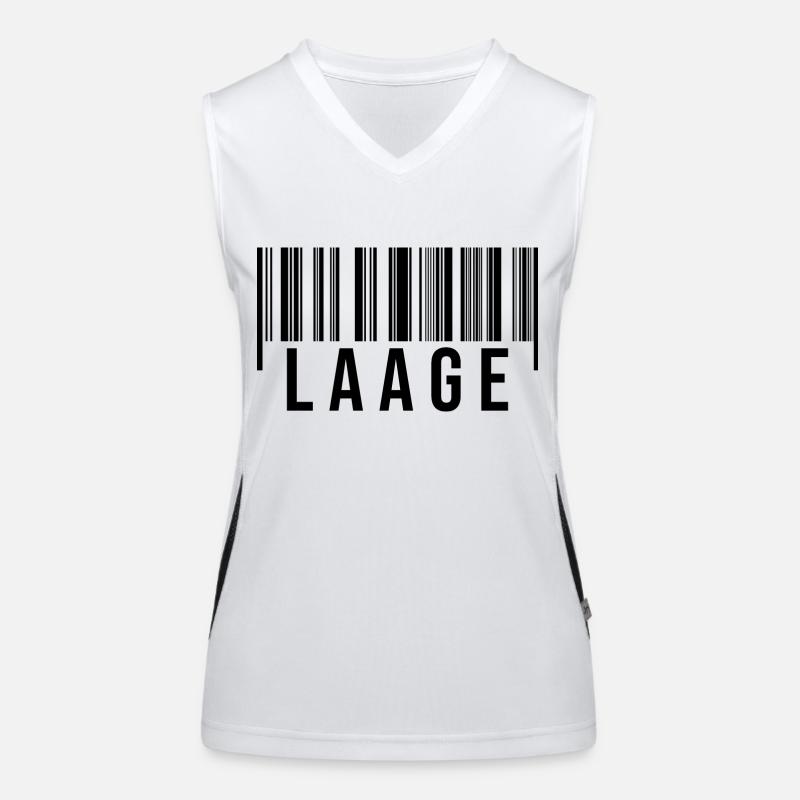 Laage Strichcode Funktionelles Kontrast-Tank Top für Frauen