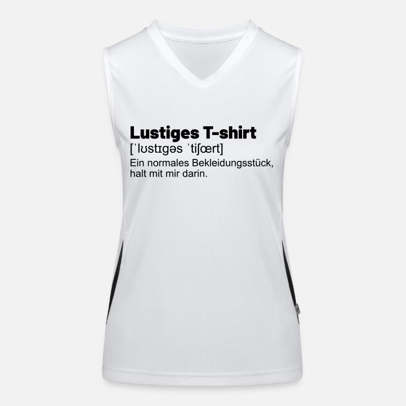 Lustiges T-shirt - halt mit mir darin Funktionelles Kontrast-Tank Top für Frauen