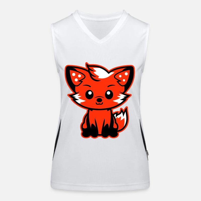 Fuchs Comic Funktionelles Kontrast-Tank Top für Frauen