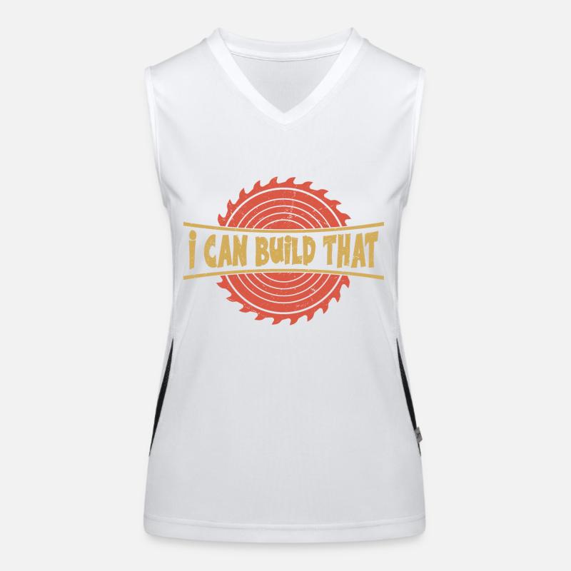 Carpenter's Confidence - I Can Build That Challeng Funktionelles Kontrast-Tank Top für Frauen