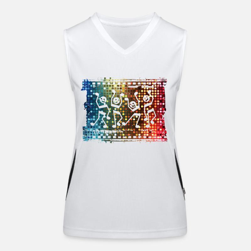 Musik Funktionelles Kontrast-Tank Top für Frauen