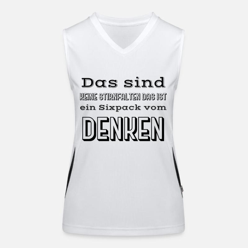 Funny sayings - Women's Functional Contrast Tank Top - white/black