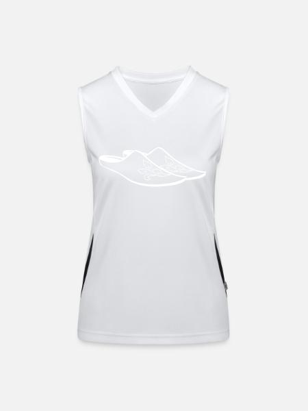 Slippers Humor - Women's Functional Contrast Tank Top - white/black - Front