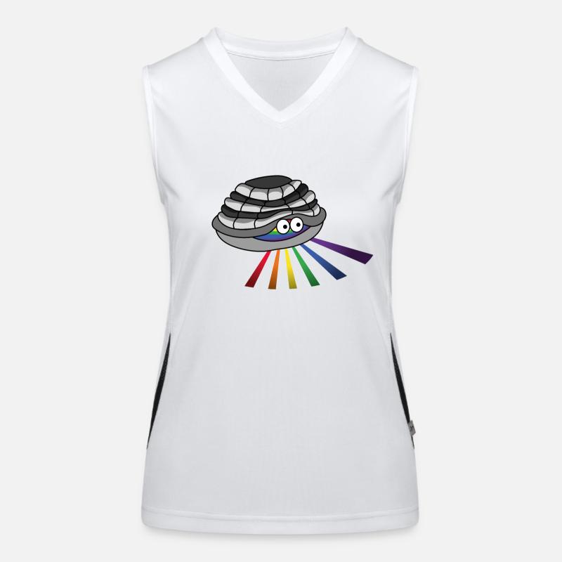 Tortues cachées lueur queer Débardeur respirant contrasté Femme