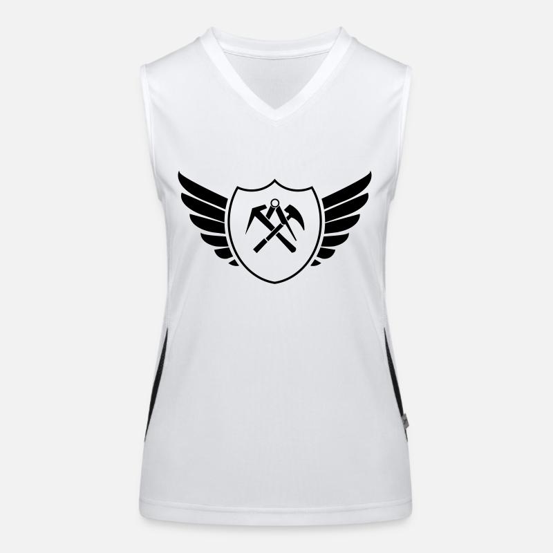 wappen shield dachdecker Funktionelles Kontrast-Tank Top für Frauen