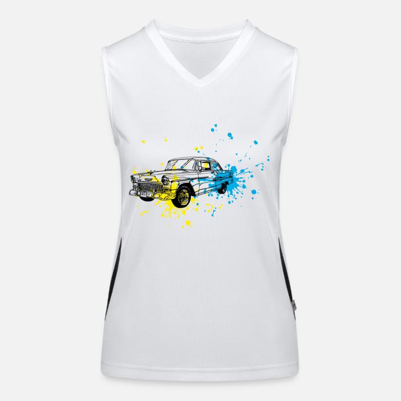 Oldtimer splash Funktionelles Kontrast-Tank Top für Frauen