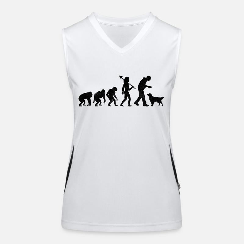 Evolution Golden Retriever GR Dog Retrievers Women's Functional Contrast Tank Top