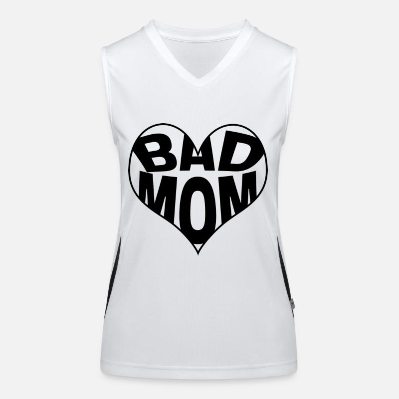 Bad Moms Heart Logo Women's Functional Contrast Tank Top