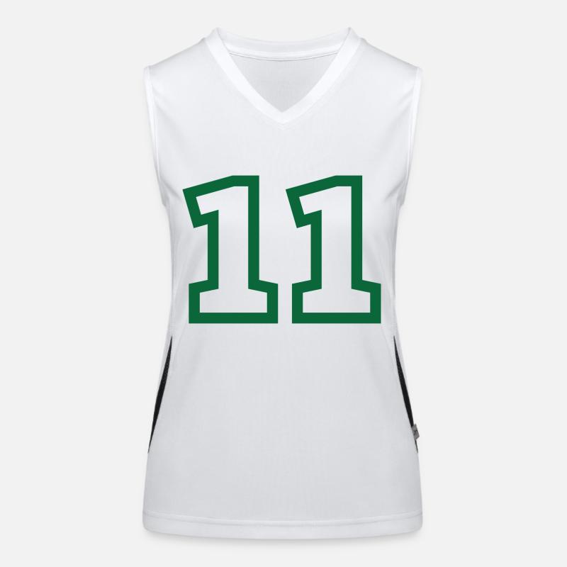 Nummer 11 grüner Sport Funktionelles Kontrast-Tank Top für Frauen