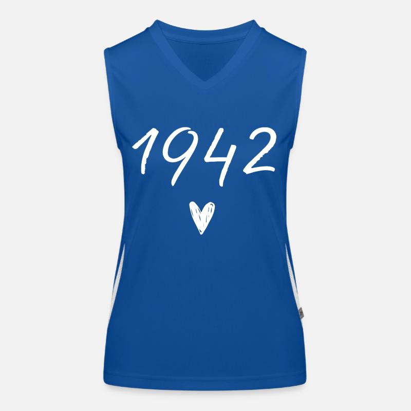 1942 Herzgeburtstag Funktionelles Kontrast-Tank Top für Frauen