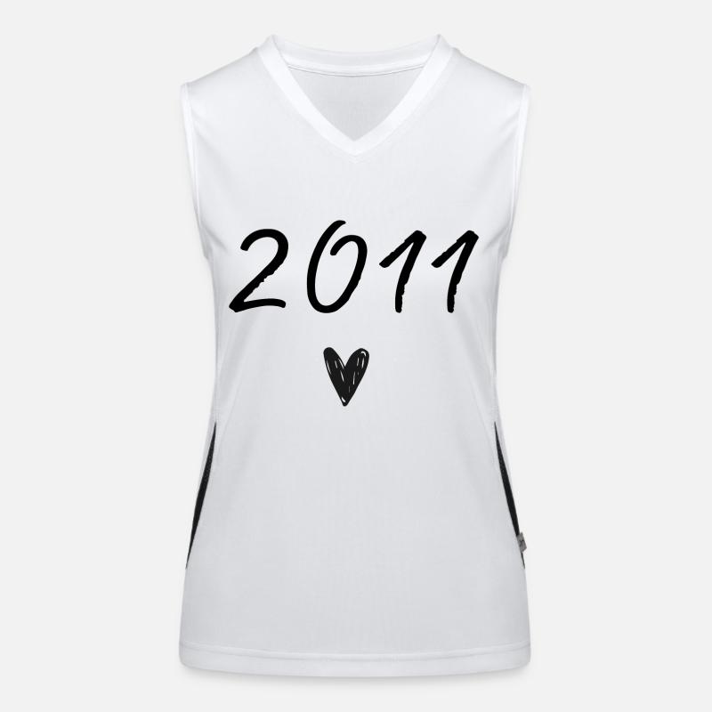 2011 coeur anniversaire Débardeur respirant contrasté Femme