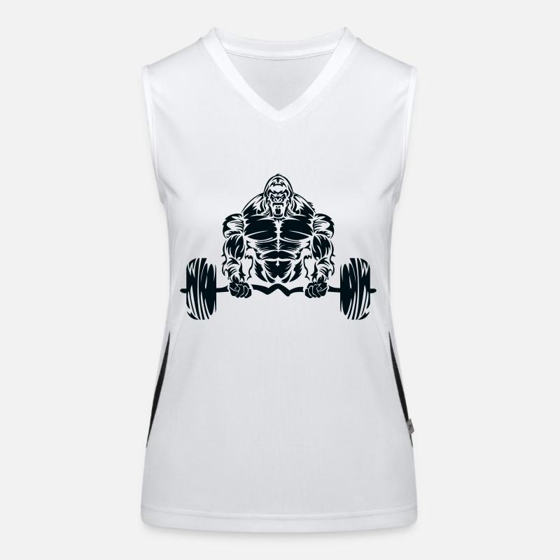 gorilla strong beast Funktionelles Kontrast-Tank Top für Frauen