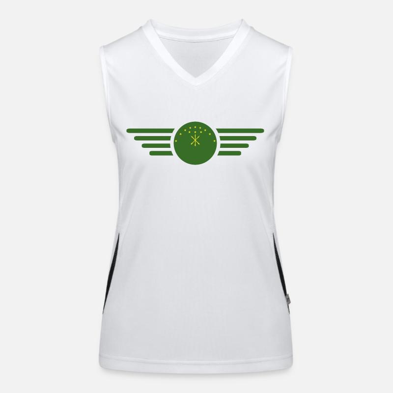 J’aime Adygea, T-shirt design de style élégance Débardeur respirant contrasté Femme