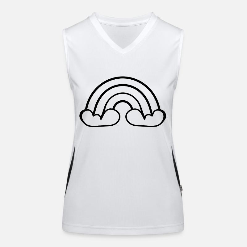 Regenbogen Funktionelles Kontrast-Tank Top für Frauen
