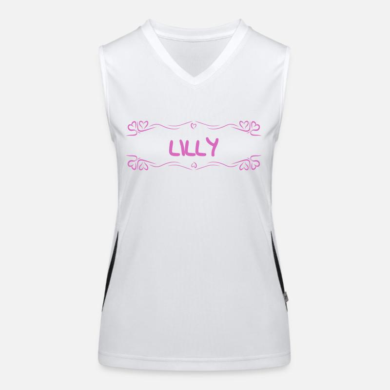 Name Lilly Funktionelles Kontrast-Tank Top für Frauen