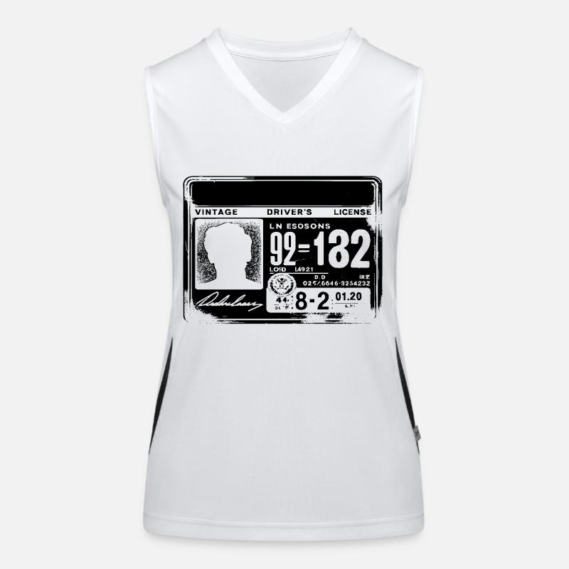 Retro Driver License Driving School Exam Drivers Women's Functional Contrast Tank Top