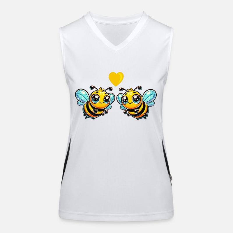 Abeille Amour Comique Débardeur respirant contrasté Femme