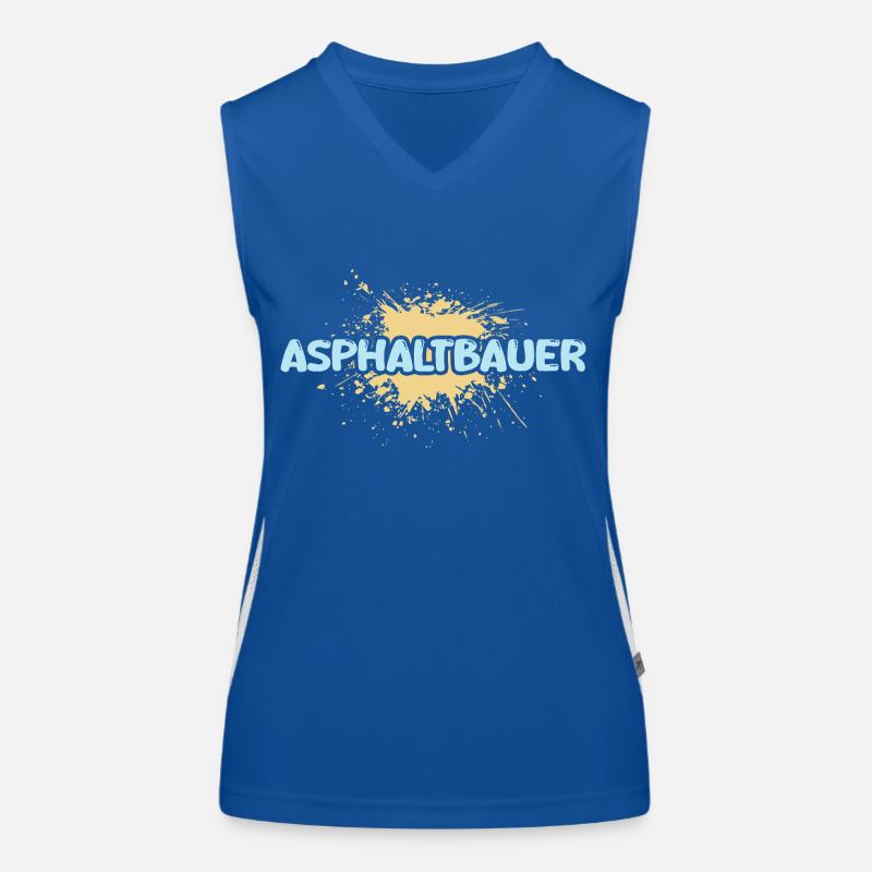 Constructeur d’asphalte comme métier Débardeur respirant contrasté Femme
