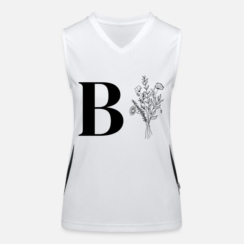Minimalistische Blumen Funktionelles Kontrast-Tank Top für Frauen