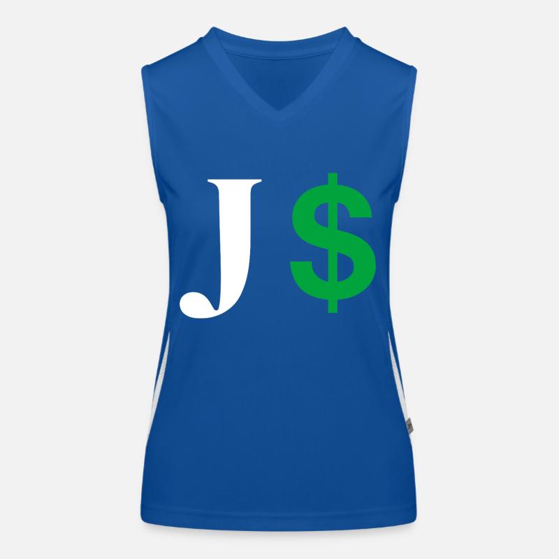 Buchstabe j Dollar Funktionelles Kontrast-Tank Top für Frauen