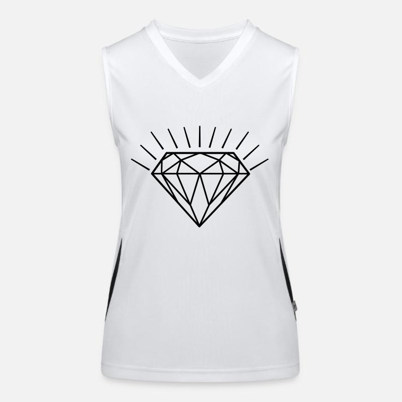 Big Diamond Débardeur respirant contrasté Femme