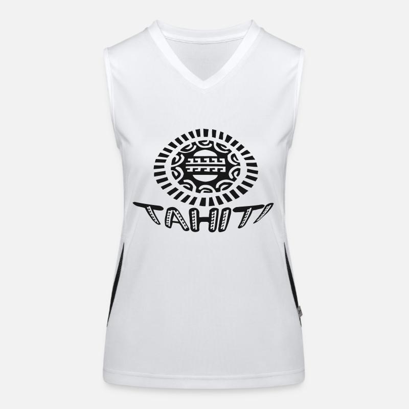 tahiti tattoo Women's Functional Contrast Tank Top