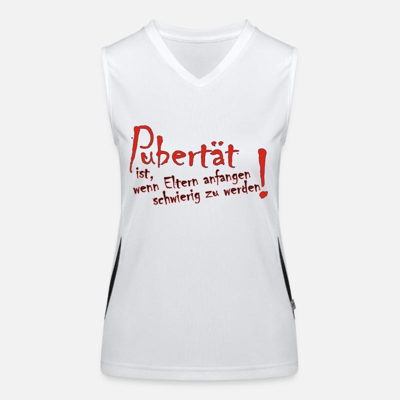 La puberté, c'est quand les parents commencent Débardeur respirant contrasté Femme
