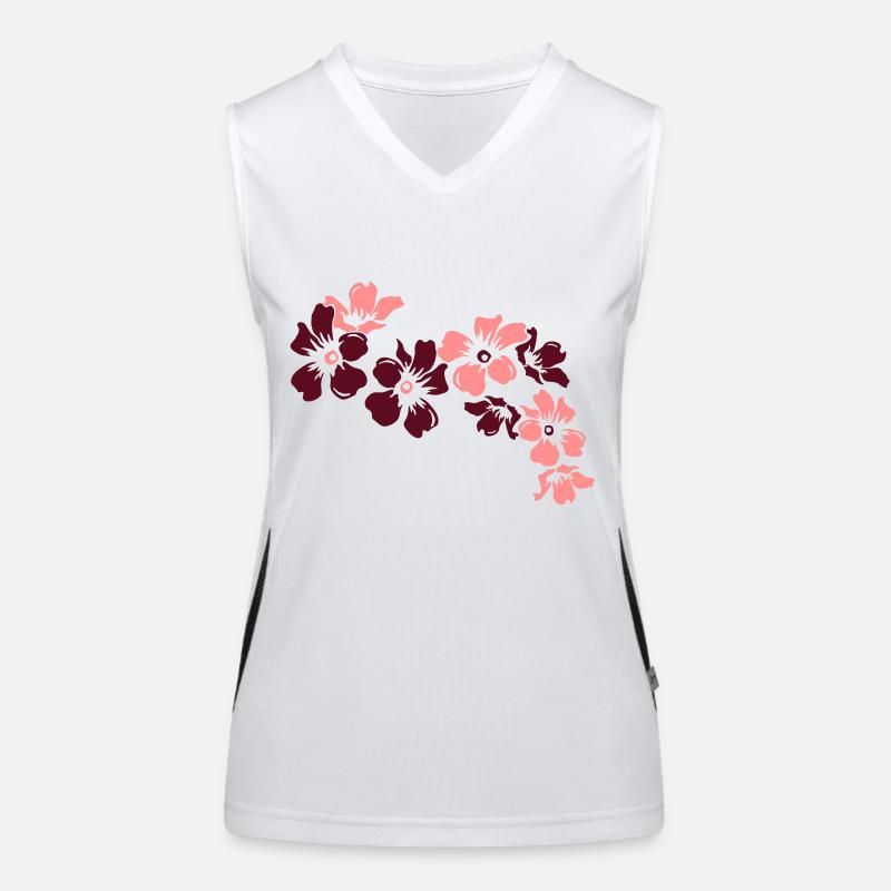 blumen Funktionelles Kontrast-Tank Top für Frauen