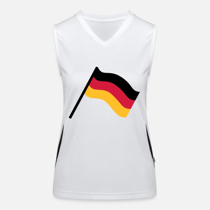 Drapeau de l'Allemagne Débardeur respirant contrasté Femme