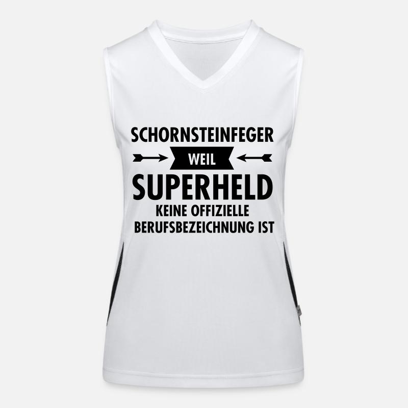Schornsteinfeger - Superheld Funktionelles Kontrast-Tank Top für Frauen