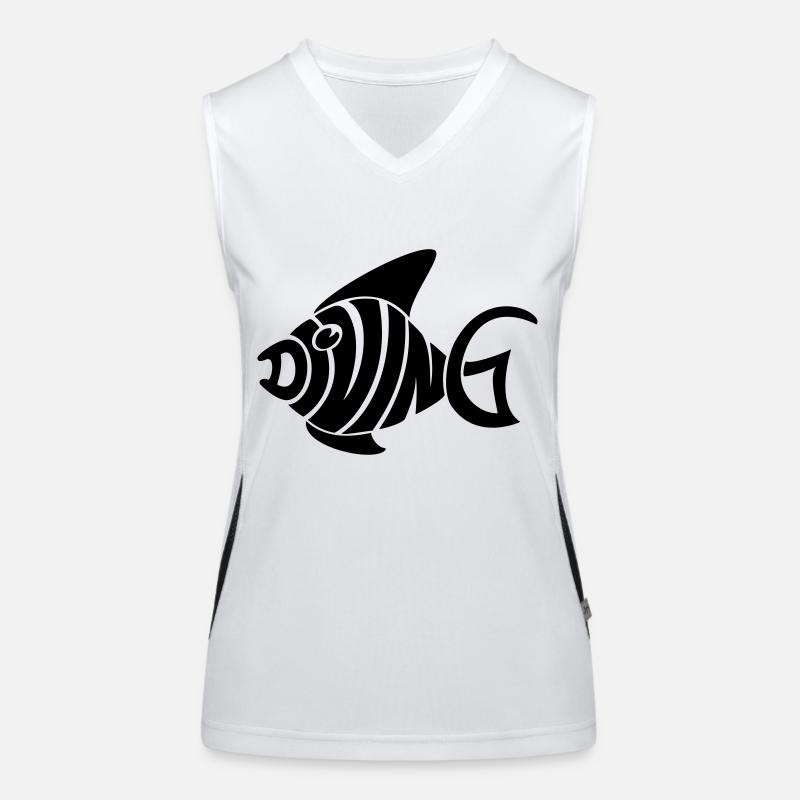 diving Funktionelles Kontrast-Tank Top für Frauen