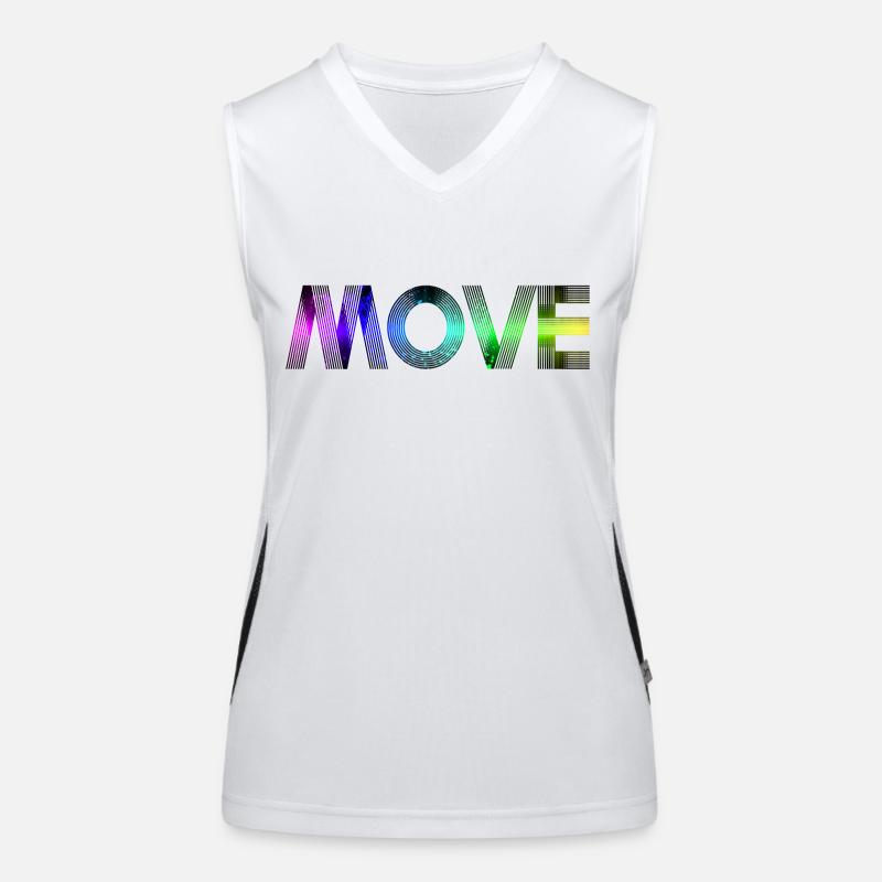 Move - rainbow Women's Functional Contrast Tank Top