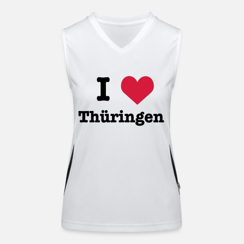 I love (heart) Thüringen Funktionelles Kontrast-Tank Top für Frauen