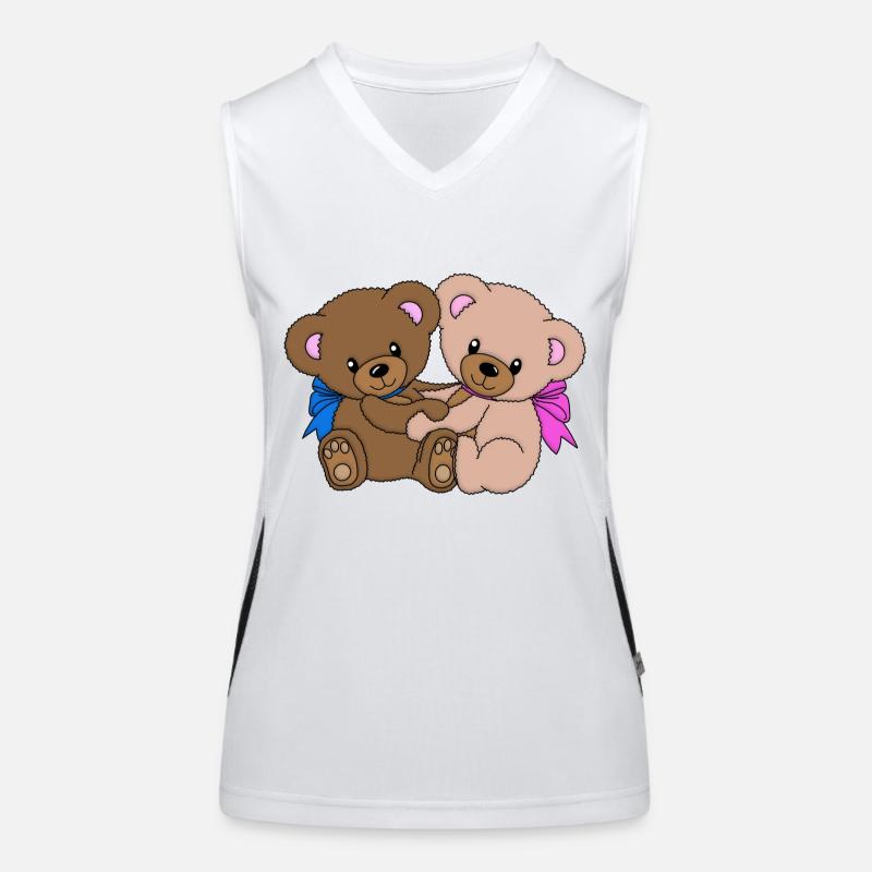 Teddybären Funktionelles Kontrast-Tank Top für Frauen
