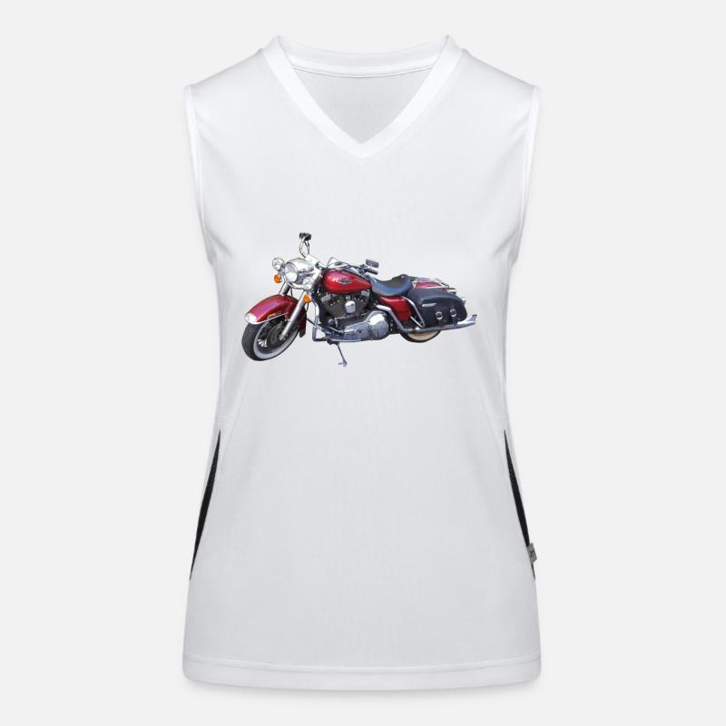 motorcycle - Women's Functional Contrast Tank Top - white/black