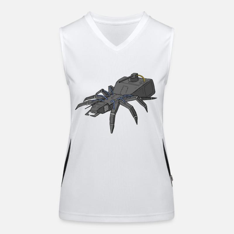 Robotics Spider - Women's Functional Contrast Tank Top - white/black