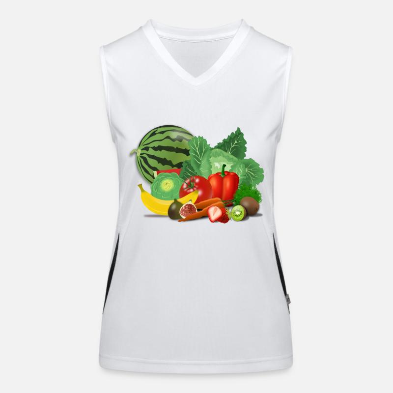 Früchte und Obst Funktionelles Kontrast-Tank Top für Frauen