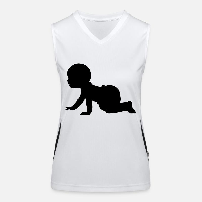 Baby Shadow A - 1 color vector Women's Functional Contrast Tank Top