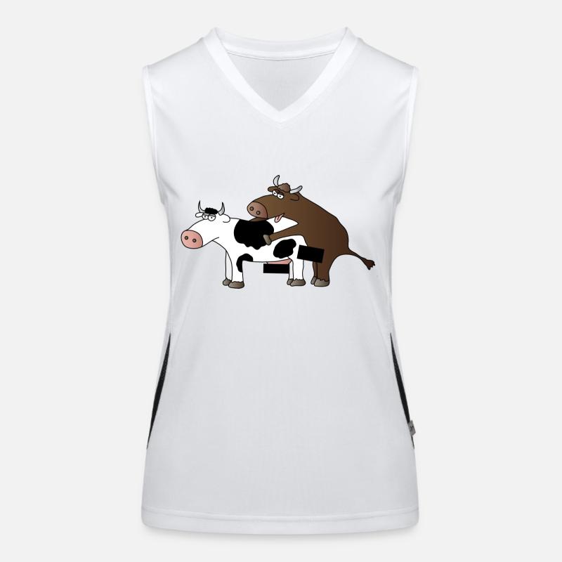 cattle censored Women's Functional Contrast Tank Top