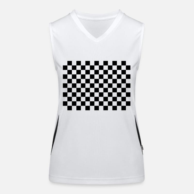 Damier Débardeur respirant contrasté Femme
