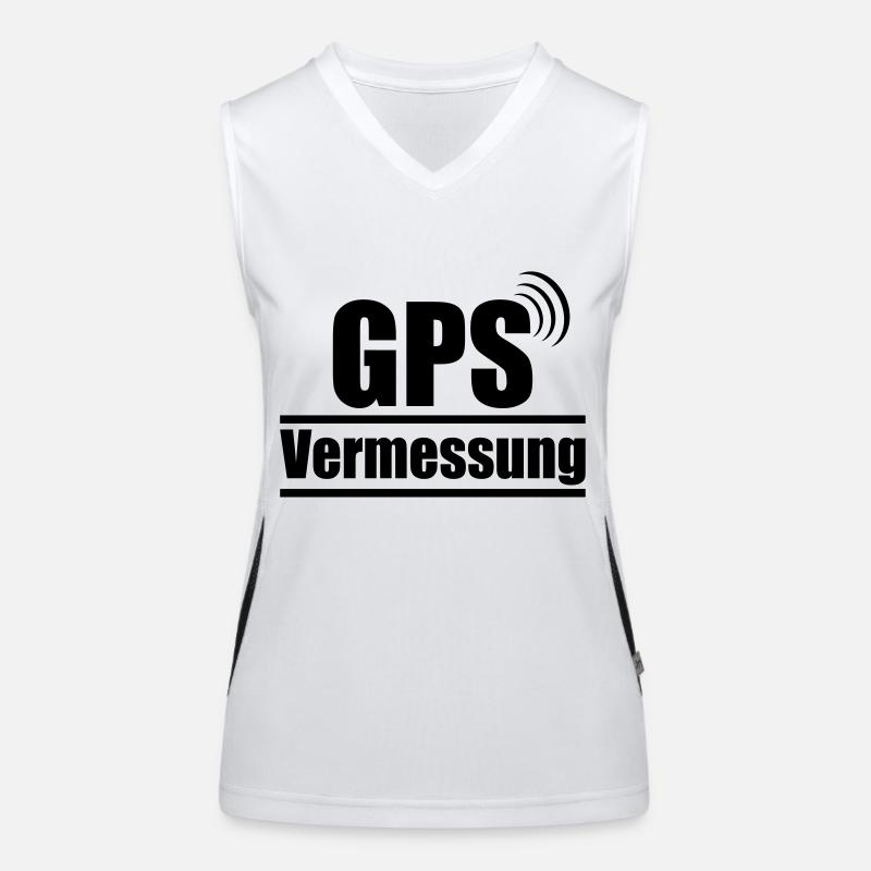 GPS-Vermessung Funktionelles Kontrast-Tank Top für Frauen