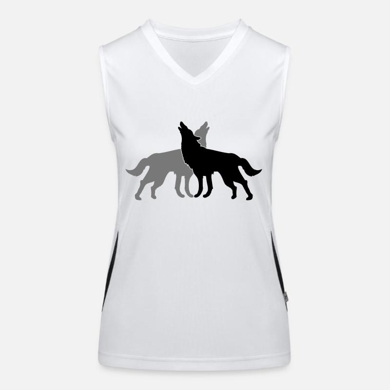 2 Wolf Dogs Débardeur respirant contrasté Femme