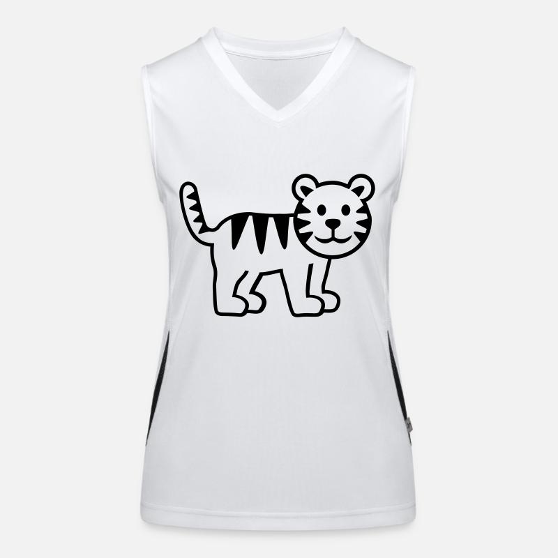 Tiger Funktionelles Kontrast-Tank Top für Frauen